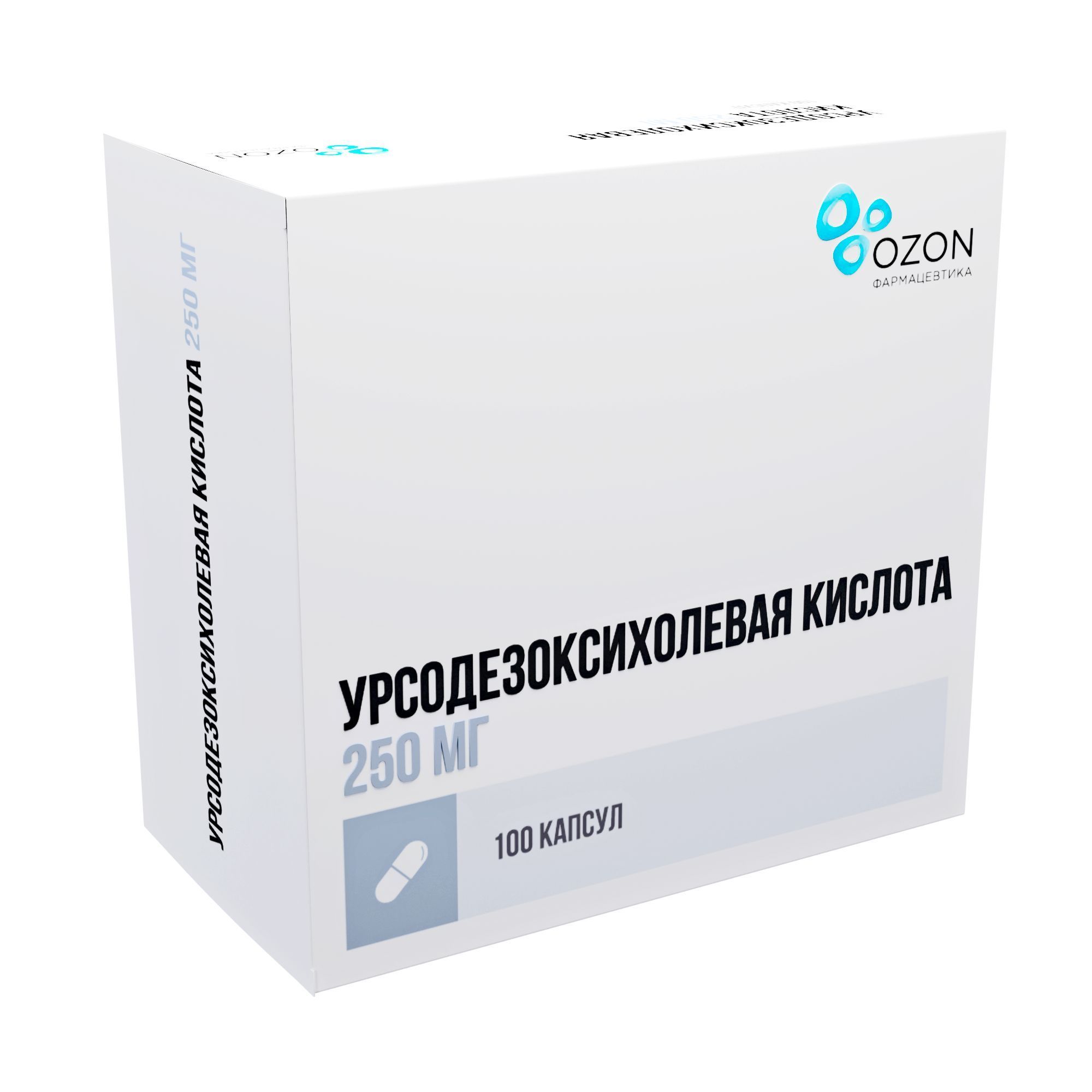 Изображение товара Урсодезоксихолевая кислота 250 мг капсулы 100 шт профилактика и лечение печени и желчного пузыря