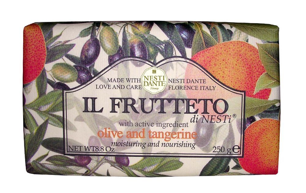 Изображение товара Твердое туалетное мыло оливковое масло и мандарин IL Frutteto Nesti Dante 250г