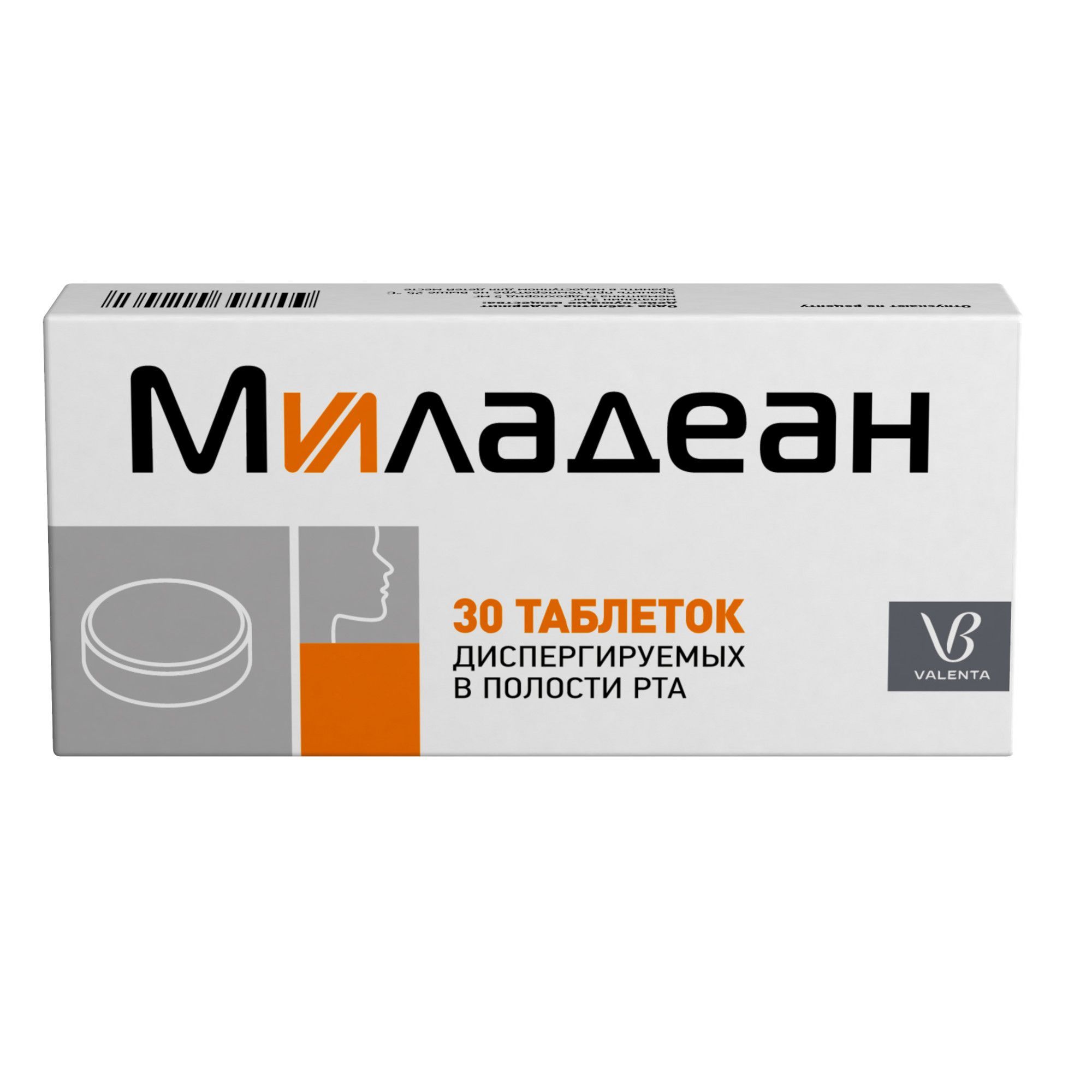 Изображение товара Миладеан таблетки диспергируемые 3мг+5мг 30шт