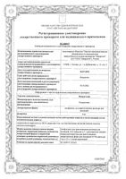Ницерголин лиофилизат для приг. раствора для инъекций 4мг 5мл 5шт+Натрия хлорид 0.9% 5мл 5шт: миниатюра сертификата