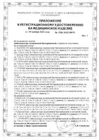 Лейкопластырь бактерицидный с cеребром на тканевой основе Premium Teneris/Тенерис 20шт: миниатюра сертификата №2