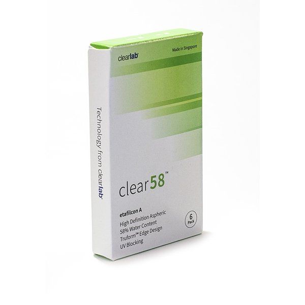 Линзы контактные ClearLab Clear 58 (8.7/-6,50) 6шт линзы контактные clearlab clear 55a 8 7 5 00 6шт