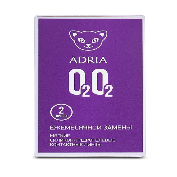 Купить Линзы контактные Adria/Адриа o2o2 (8.6/-2, 25) 2шт, Interojo Inc., Южная Корея