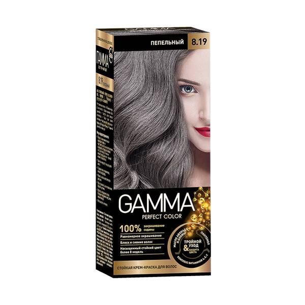 Крем-краска для волос пепельный Gamma Perfect color Свобода тон 8.19 крем краска для волос платиновый блондин gamma perfect color свобода тон 10 1