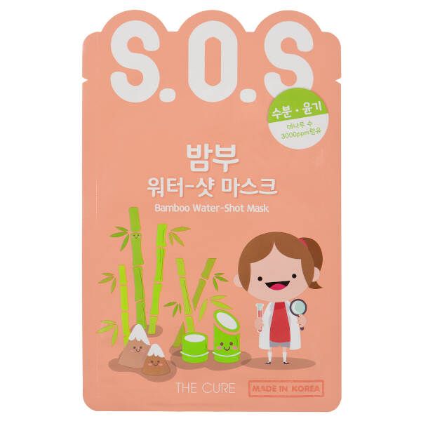 Маска экспресс для лица с соком бамбука Korea SOS The cure 25мл фото №2