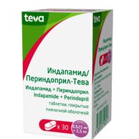 Индапамид+Периндоприл-Тева таблетки п/о плен. 0,625мг+2,5мг 30шт