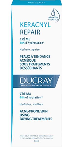 Крем восстанавливающий для проблемной кожи, склонной к акне Keracnyl Repair Ducray/Дюкрэ 50мл