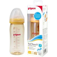 Бутылочка для кормления Pigeon (Пиджен) SofTouch Перистальтик плюс 240 мл PPSU миниатюра фото №10