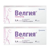 2Х Велгия раствор для п/к введ. шприц-ручка 2,4мг/доза 3мл+Игла 5шт