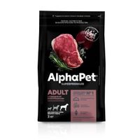 Корм сухой для собак крупных пород с говядиной и потрошками Superpremium AlphaPet 3кг миниатюра фото №3