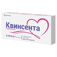 Квинсента раствор для п/к введ. шприц-ручка 0,25/0,5/1мг/доза 3мл 1шт+Иглы 9шт миниатюра фото №2