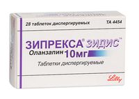 Зипрекса Зидис таблетки диспергируемые в полости рта 10мг 28шт, миниатюра фото №2