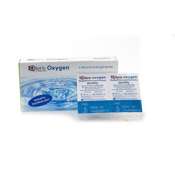 Линзы контактные IQlens Oxygen (8.6/-8,00) 6шт