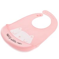 Слюнявчик нагрудник для кормления силиконовый Mother Care розовый NDCG миниатюра фото №5