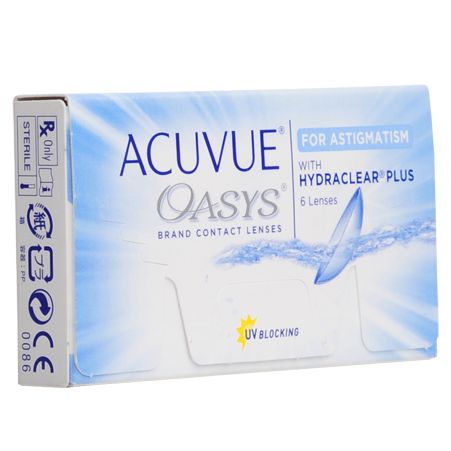 Линзы контактные Acuvue Oasys for Astigmatism (-1,00/-1,25/10) 6шт