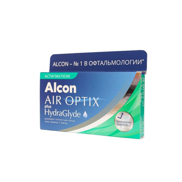 Линзы контактные Alcon/Алкон Air Optix plus HydraGlyde for Astigmatism (0.00/180/-1.25) 3шт фото №3