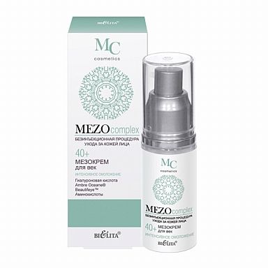 Крем для век Интенсивное омоложение 40+ Mezo Белита 30 мл уход за кожей вокруг глаз белита мезо крем для век интенсивное омоложение 40 mezo complex