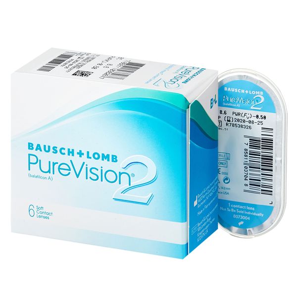Линзы контактные для коррекции зрения мягкие PureVision 2 Balafilcon A (-2.25/8.6) 6шт фото №2
