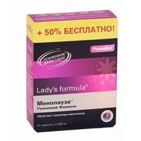 Леди-с формула менопауза усиленная формула таб. 860мг №30 + 50% бесплатно, миниатюра фото №3