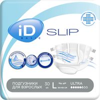 Подгузники для больных с недержанием впитывающие Ultra Slip iD/айДи 30шт р.L