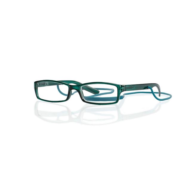 Очки корригирующие для чтения со шнурком глянцевые зеленые пластик Kemner Optics +1,50 dubery дамы весенние навесные очные печатные очки для чтения смолы