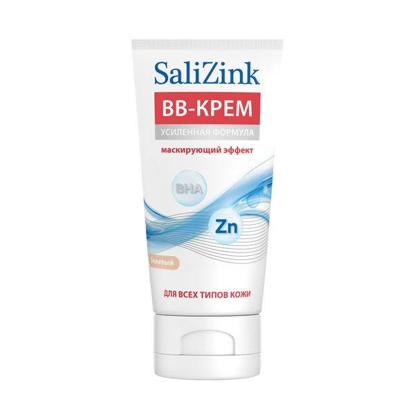 ВВ-крем с тонирующим эффектом для проблемной кожи всех типов Salizink/Салицинк туба 50мл тон 02 Бежевый фото №2