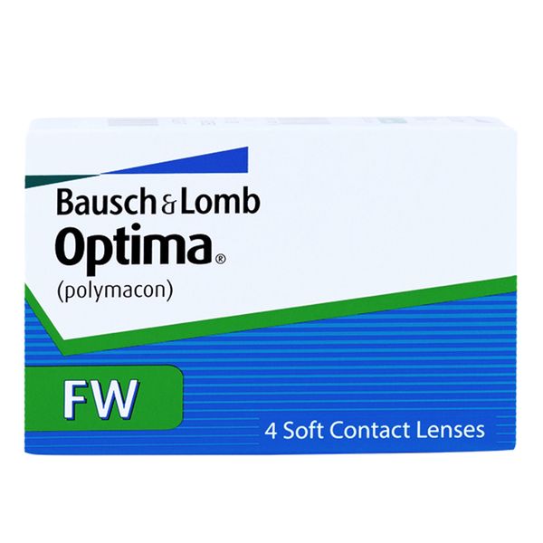 Линзы контактные мягкие бесцветные из полимакона Optima FW (-4.50/8.7/14.0) 4шт