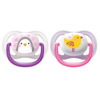 Соска-пустышка силиконовая ортодонтическая с футляром 0-6 мес. Ultra Air Philips Avent 2шт (SCF080/06) миниатюра фото №4