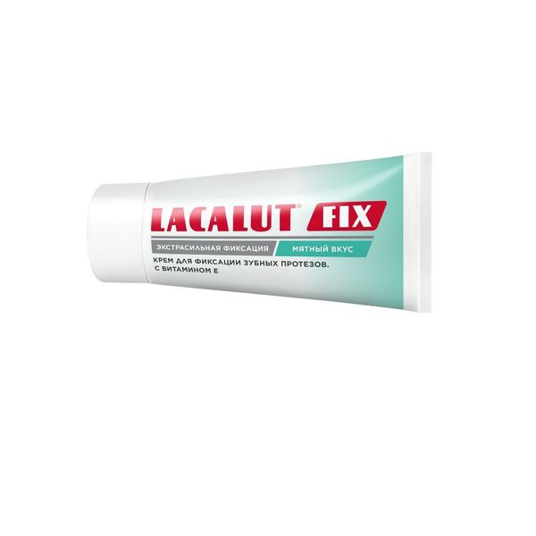 Крем для фиксации зубных протезов экстрасильный с мятным вкусом Fix Lacalut/Лакалют 20г фото №2