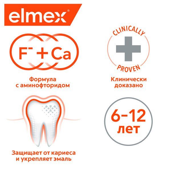 Паста зубная детская Junior от 6 до 12 лет Elmex/Элмекс 75мл фото №8