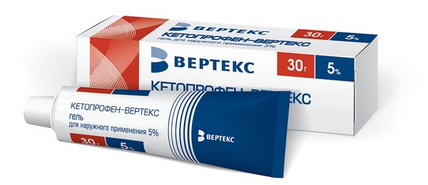 Кетопрофен-ВЕРТЕКС гель для наружного применения 5% 30г (туба) 