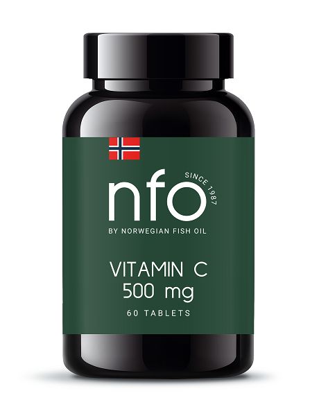 Витамин С NFO/Норвегиан фиш оил таблетки жевательные 500мг 60шт