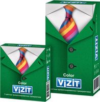 Презервативы цветные ароматизированные Color Vizit/Визит 12шт
