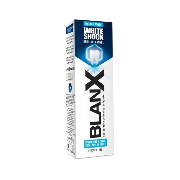 Зубная паста мгновенное отбелив-е зубов White Shock Instant White brilliant enamel Blanx/Бланкс 75мл
