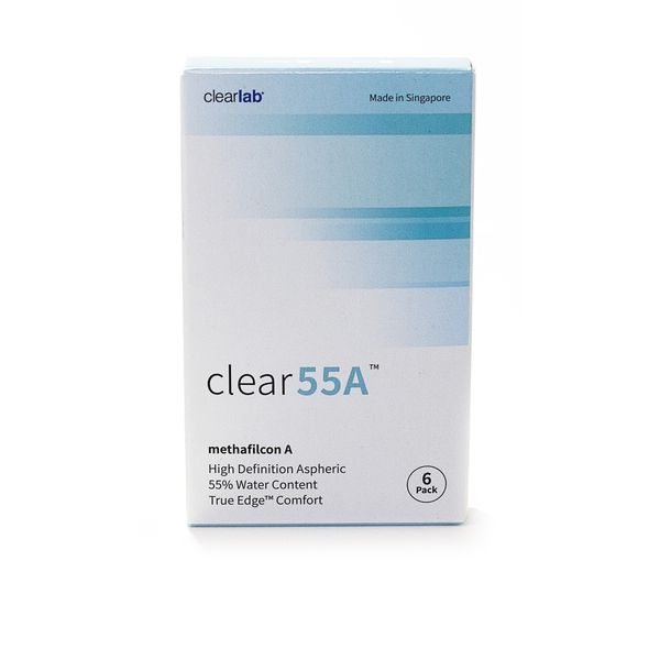 Линзы контактные ClearLab Clear 55A (8.7/-2,75) 6шт офтальмикс контактные линзы butterfly clear