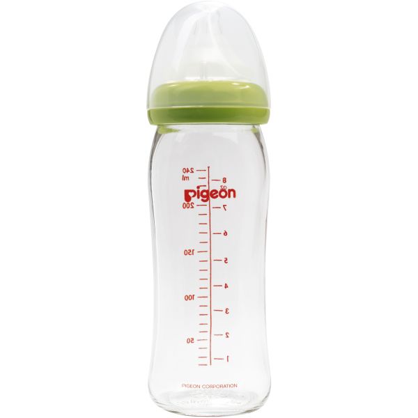 Бутылочка для кормления стеклянная с силиконовой соской Peristaltic Plus Pigeon/Пиджен 240мл (00353) фото №12