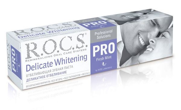 Паста зубная R.O.C.S./РОКС отбеливающая Delicate Whitening Fresh Mint 135г з паста рокс бионика отбеливающая 74г