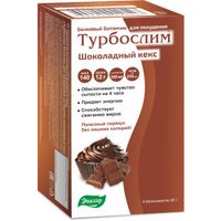 Батончик для похудения со вкусом шоколадный кекс Эвалар Турбослим 50г 4шт