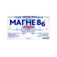 Магне В6 Форте таблетки п/о плен. 100мг+10мг 60шт миниатюра фото №2