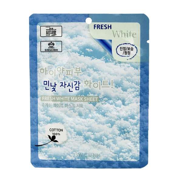 Купить Маска для лица тканевая с ниацинамидом Fresh white mask sheet 3W Clinic 23мл, XAI Cosmetics Korea Co., Ltd, Южная Корея