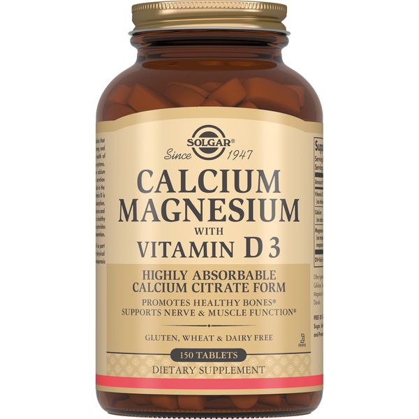 Купить Кальций-Магний-Витамин Д3 Solgar/Солгар таблетки 150шт, Solgar Vitamin and Herb, США