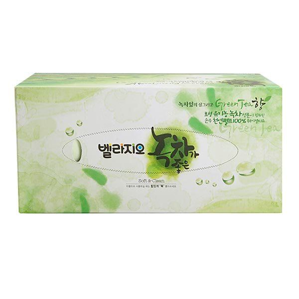 Купить Салфетки бумажные для лица Bellagio Green tea , 210 шт., Monalisa Co., Ltd, Южная Корея