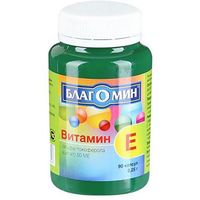 Благомин витамин е (альфа-токоферола ацетат) капсулы 50ме 100мкг 90шт, миниатюра фото №3
