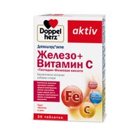 Железо+Витамин С+Гистидин+Фолиевая кислота Activ Doppelherz/Доппельгерц таблетки 685мг 30шт