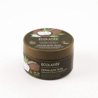 Скраб для ног Питание и Восстановление Organic Coconut Ecolatier Green 100мл миниатюра фото №4