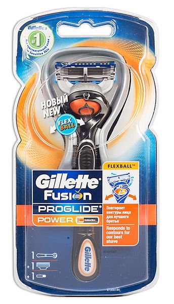 Набор Fusion ProGlide Power Gillette/Жиллетт: Станок бритвенный с технологией FlexBall+Кассета сменная Gillete CN