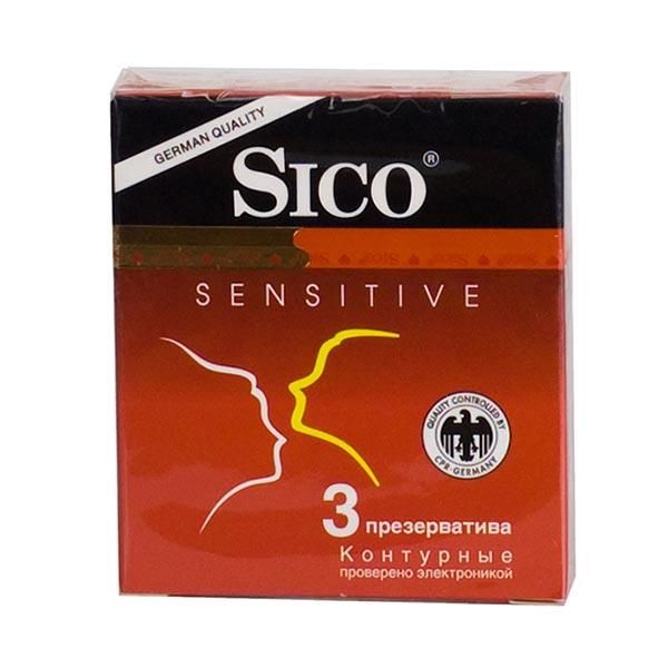 Презервативы Sico (Сико) Sensitive контурные анатомической формы 3 шт.