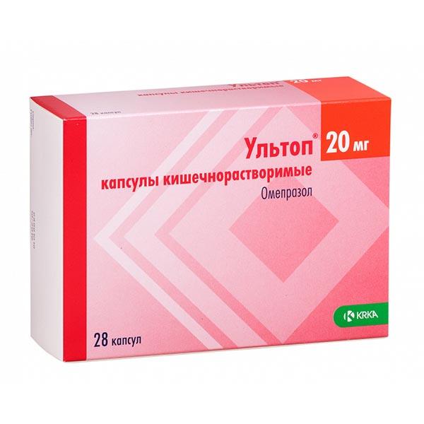 Изображение товара Ультоп капсулы кш 20мг 28 шт противоязвенное средство Омепразол