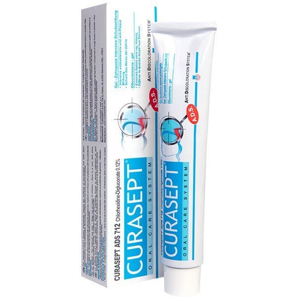 Паста зубная гелеобразная хлоргексидин 0,12% Curasept/Курасепт туба 75мл (ADS712)