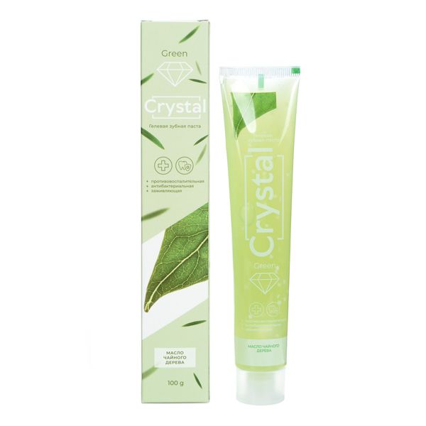 Паста зубная гелевая противовоспалительная с маслом чайного дерева Green crystal Doral Collection 100г Daxal Cosmetics Pvt.Ltd